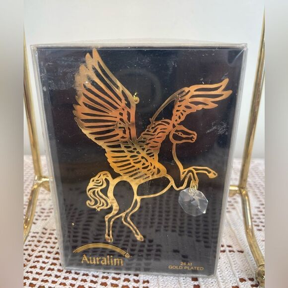 Vintage AURALIM 24k gold plated Christmas tree ornament || Christmas decorations - Picture 1 of 9
